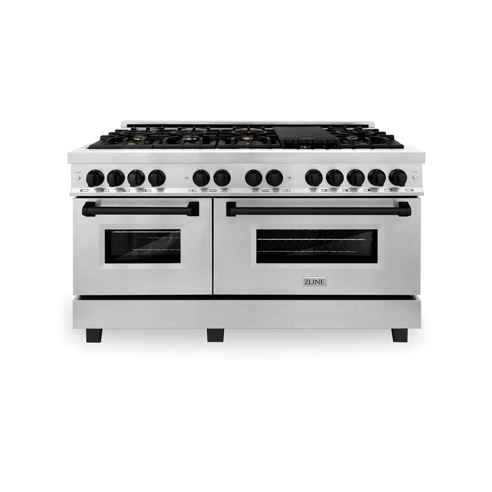 Autograph Edition 60'' 7.4 cu.' Dual Fuel Range with Gas Stove and Electric Oven in Stainless Steel with Champagne Bronze Accents