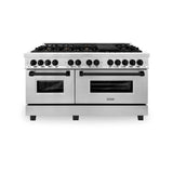 Autograph Edition 60'' 7.4 cu.' Dual Fuel Range with Gas Stove and Electric Oven in Stainless Steel with Champagne Bronze Accents