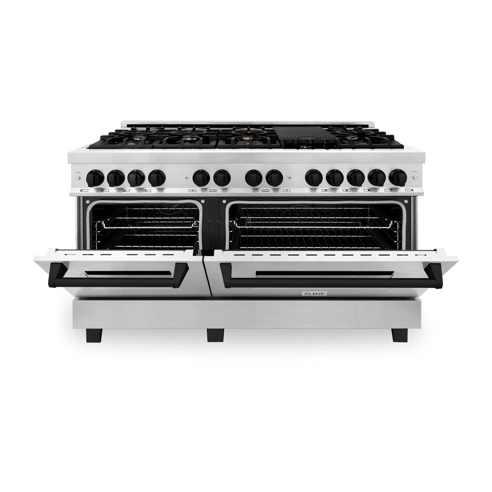 Autograph Edition 60'' 7.4 cu.' Dual Fuel Range with Gas Stove and Electric Oven in Stainless Steel with Champagne Bronze Accents