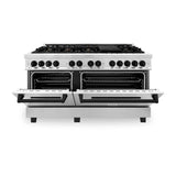 Autograph Edition 60'' 7.4 cu.' Dual Fuel Range with Gas Stove and Electric Oven in Stainless Steel with Champagne Bronze Accents