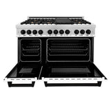 Autograph Edition 48'' 6.0 cu.' Dual Fuel Range with Gas Stove and Electric Oven in Stainless Steel with White Matte Door and CB Accents