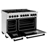 Autograph Edition 48'' 6.0 cu.' Dual Fuel Range with Gas Stove and Electric Oven in Stainless Steel with White Matte Door and CB Accents