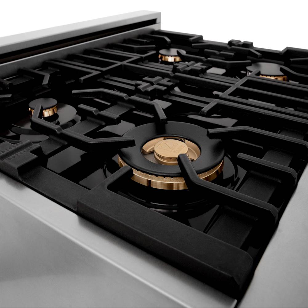 Autograph Edition 24'' 2.8 cu.' Range with Gas Stove and Gas Oven in Stainless Steel with Champagne Bronze Accents