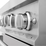 24'' 2.8 cu.' Range with Gas Stove and Gas Oven in Stainless Steel and Black Matte Door