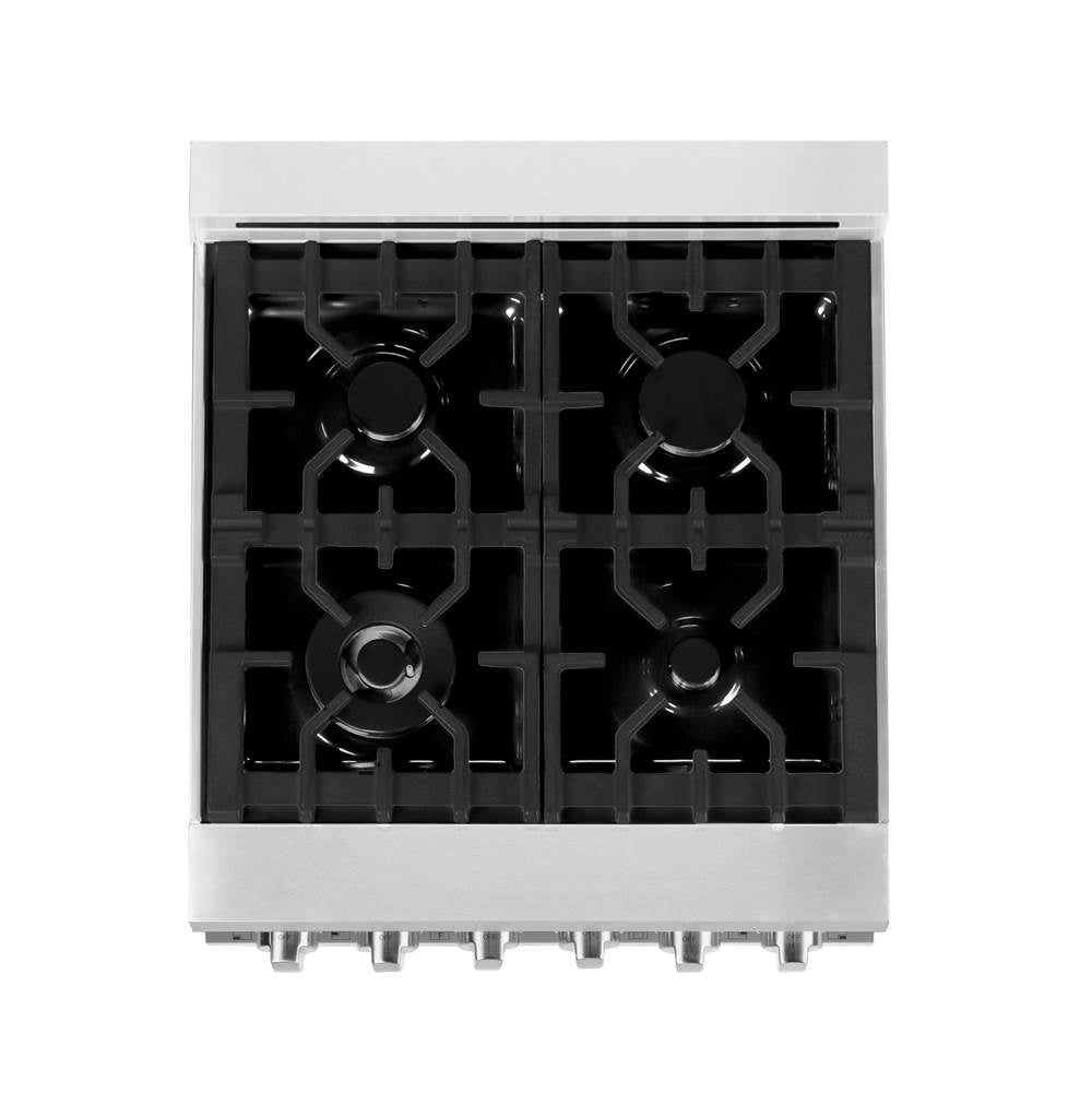 24'' 2.8 cu. ft. Electric Oven and Gas Cooktop Dual Fuel Range with Griddle in Stainless Steel