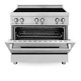 36'' 4.6 cu. ft. Induction Range with a 4 Element Stove and Electric Oven in Stainless Steel