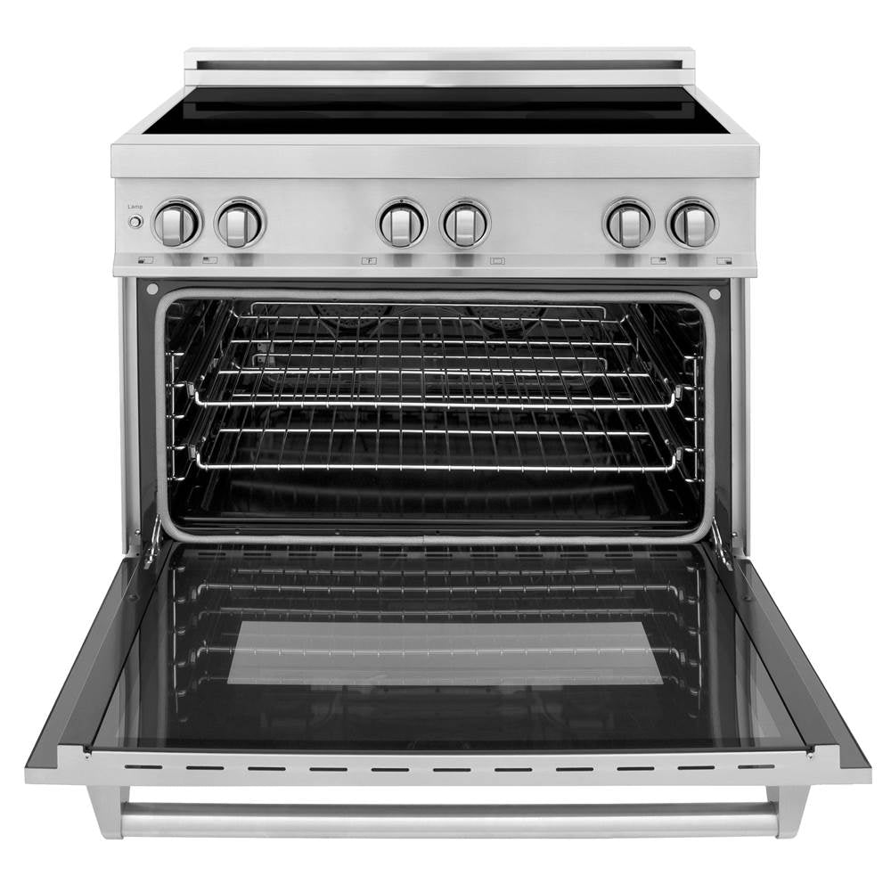 36'' 4.6 cu. ft. Induction Range with a 4 Element Stove and Electric Oven in Stainless Steel