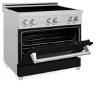 36'' 4.6 cu. ft. Induction Range with a 4 Element Stove and Electric Oven in Black Matte