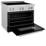 36'' 4.6 cu. ft. Induction Range with a 4 Element Stove and Electric Oven in Black Matte