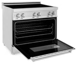 36'' 4.6 cu. ft. Induction Range with a 4 Element Stove and Electric Oven in Stainless Steel