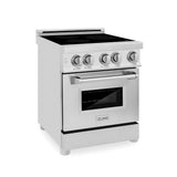 Z-Line - 24'' 2.8 cu. ft. Induction Range with a 3 Element Stove and Electric Oven in Stainless Steel - Stainless Steel