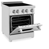 24'' 2.8 cu. ft. Induction Range with a 3 Element Stove and Electric Oven in Stainless Steel