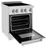 24'' 2.8 cu. ft. Induction Range with a 3 Element Stove and Electric Oven in Stainless Steel