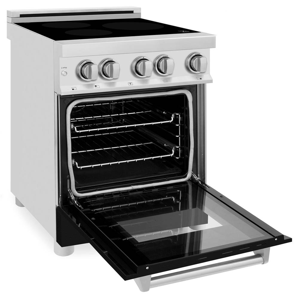 24'' 2.8 cu. ft. Induction Range with a 3 Element Stove and Electric Oven in Black Matte