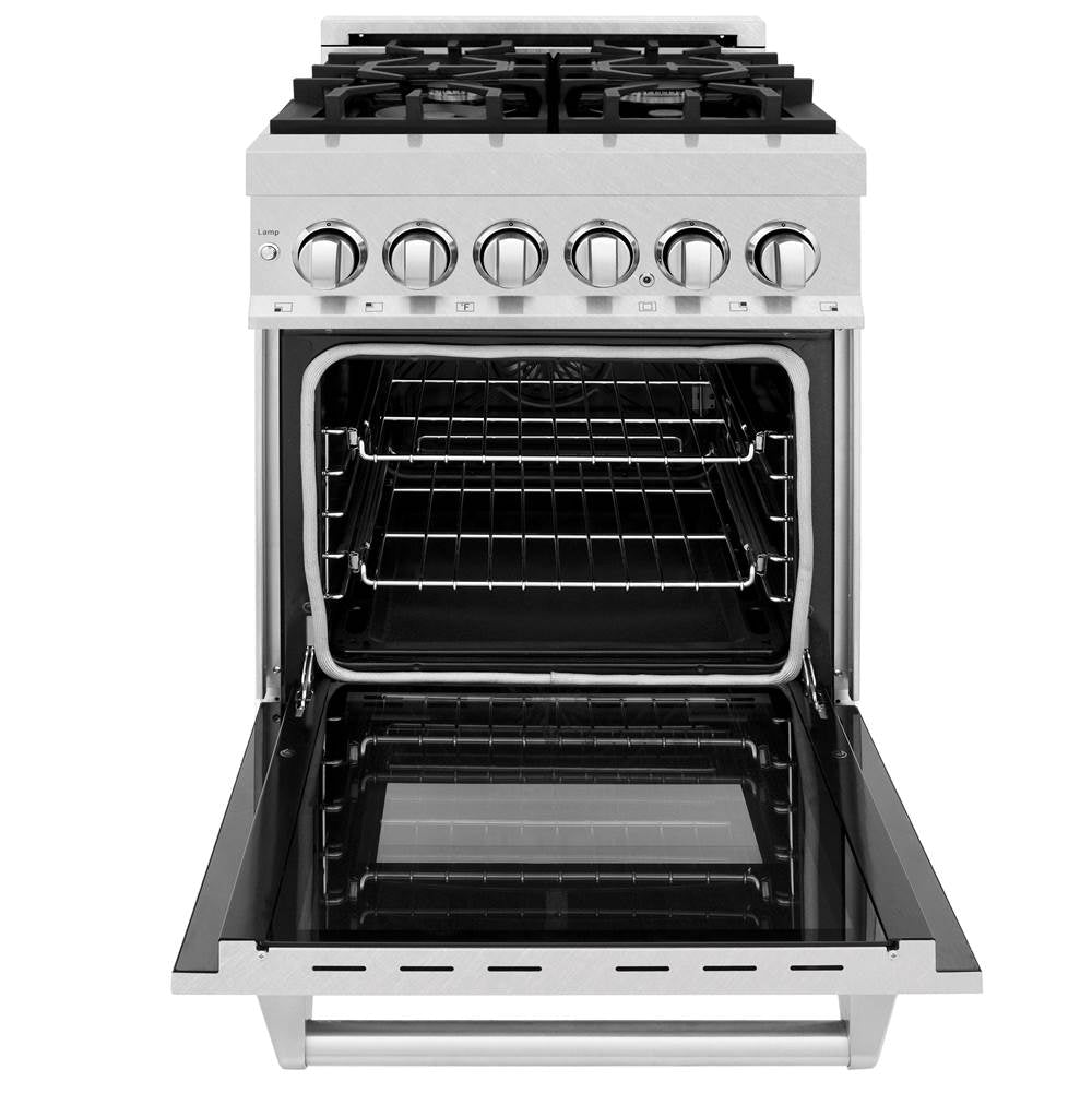 24'' 2.8 cu. ft. Dual Fuel Range with Gas Stove and Electric Oven in Fingerprint Resistant Stainless Steel
