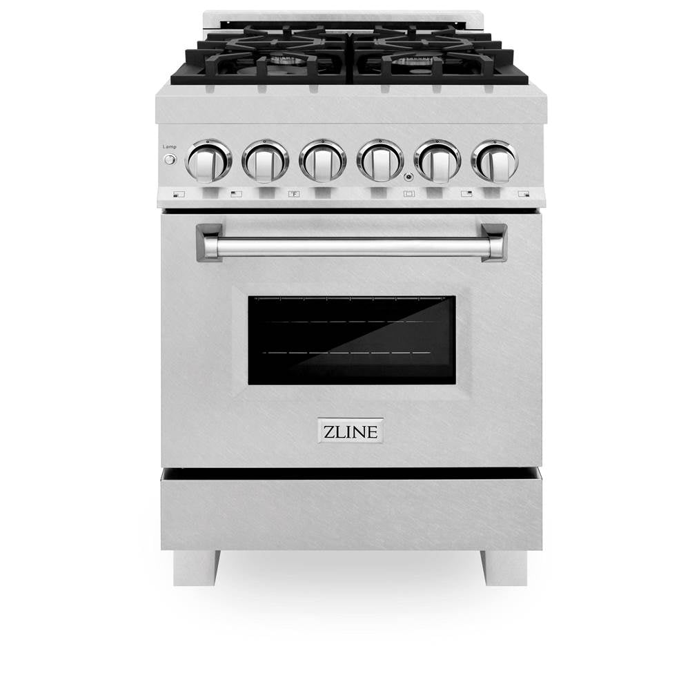 24'' 2.8 cu. ft. Dual Fuel Range with Gas Stove and Electric Oven in Fingerprint Resistant Stainless Steel