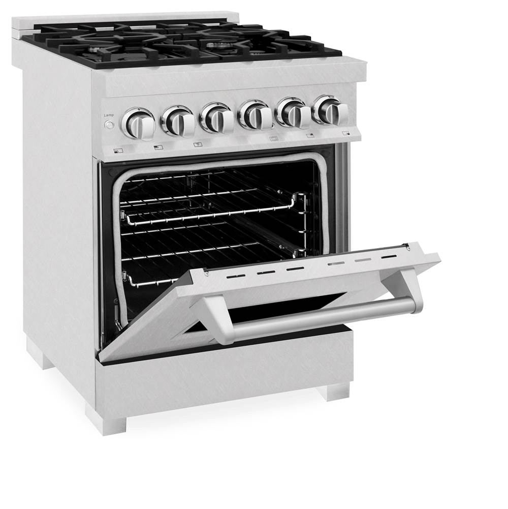 24'' 2.8 cu. ft. Dual Fuel Range with Gas Stove and Electric Oven in Fingerprint Resistant Stainless Steel