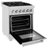 24'' 2.8 cu. ft. Dual Fuel Range with Gas Stove and Electric Oven in Fingerprint Resistant Stainless Steel