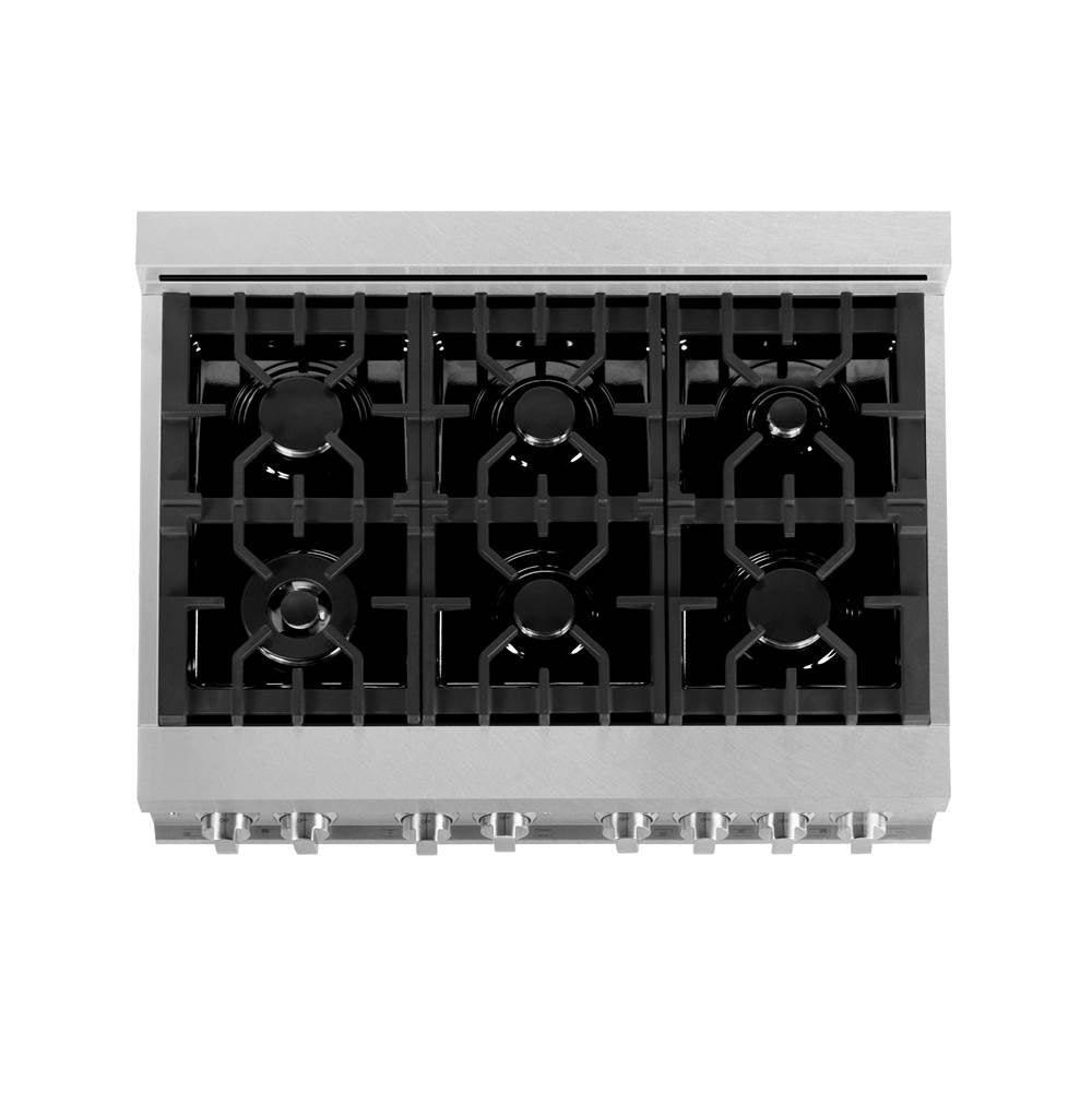 48'' 6.0 cu. ft. Electric Oven and Gas Cooktop Dual Fuel Range with Griddle in Fingerprint Resistant Stainless