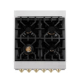 Autograph Edition 24'' 2.8 cu.' Dual Fuel Range with Gas Stove and Electric Oven in DuraSnow Stainless Steel with Champagne Bronze Accents