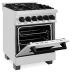 Autograph Edition 24'' 2.8 cu.' Dual Fuel Range with Gas Stove and Electric Oven in Stainless Steel with Champagne Bronze Accents