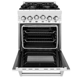 24'' 2.8 cu. ft. Gas Oven and Gas Cooktop Range with Griddle in Stainless Steel