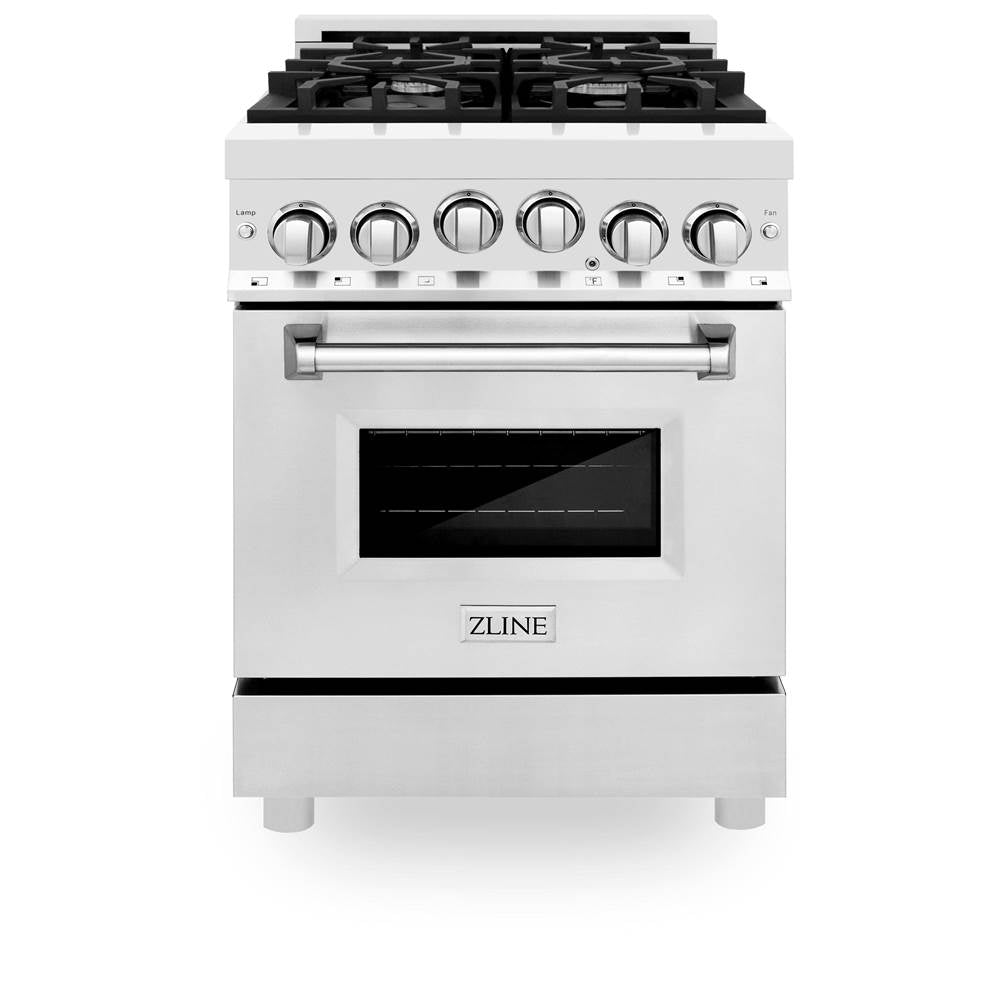 24'' 2.8 cu. ft. Gas Oven and Gas Cooktop Range with Griddle in Stainless Steel