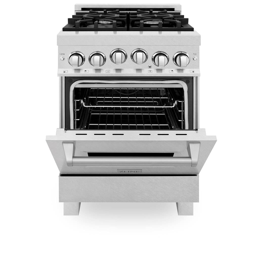24'' 2.8 cu. ft. Gas Oven and Gas Cooktop Range with Griddle in Fingerprint Resistant Stainless Steel