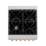 24'' 2.8 cu.' Range with Gas Stove and Gas Oven in DuraSnow Stainless Steel with Champagne Bronze Accents