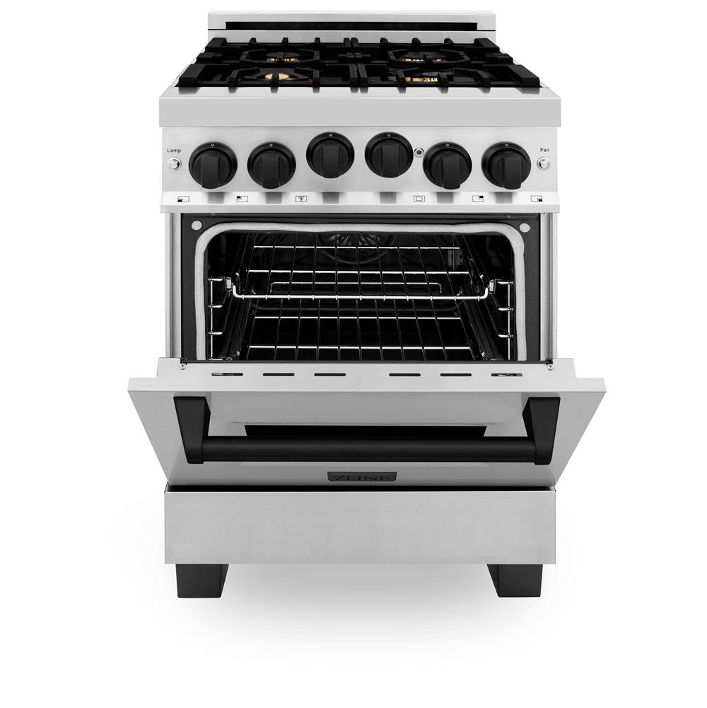 Autograph Edition 24'' 2.8 cu.' Range with Gas Stove and Gas Oven in Stainless Steel with Champagne Bronze Accents