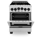 Autograph Edition 24'' 2.8 cu.' Range with Gas Stove and Gas Oven in Stainless Steel with Champagne Bronze Accents