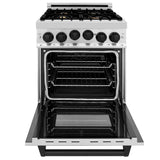 Autograph Edition 24'' 2.8 cu.' Range with Gas Stove and Gas Oven in Stainless Steel with Champagne Bronze Accents
