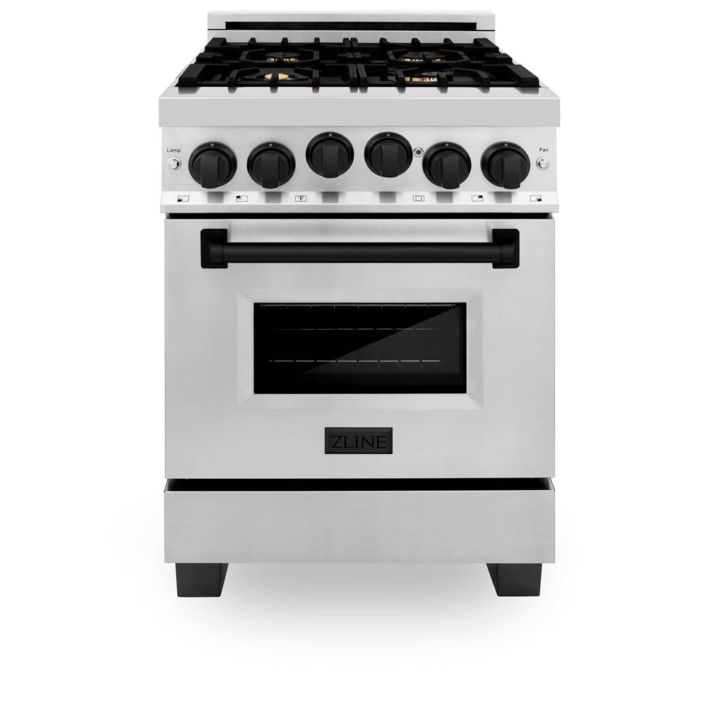Autograph Edition 24'' 2.8 cu.' Range with Gas Stove and Gas Oven in Stainless Steel with Champagne Bronze Accents
