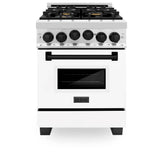 Autograph Edition 24'' 2.8 cu.' Range with Gas Stove and Gas Oven in Stainless Steel with White Matte Door and Champagne Bronze Accents
