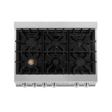 36'' Porcelain Gas Stovetop in DuraSnow Stainless Steel with 6 Gas Brass Burners