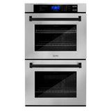 Z-Line - 30'' Autograph Edition Double Wall Oven with Self Clean and True Conection in Stainless Steel and Matte Black - Matte Black