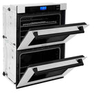 30'' Autograph Edition Double Wall Oven with Self Clean and True Conection in Stainless Steel and Champagne Bronze
