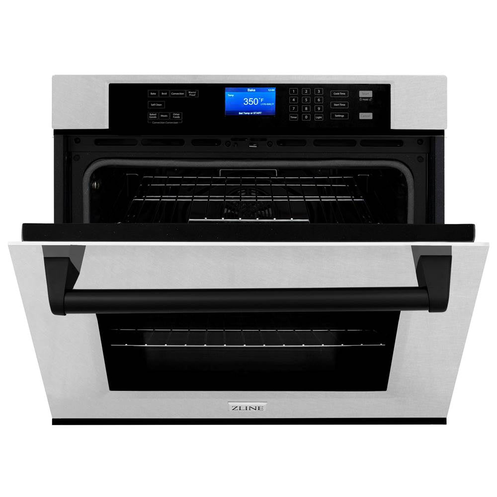 30'' Autograph Edition Single Wall Oven with Self Clean and True Conection in DuraSnow Stainless Steel and Champagne Bronze