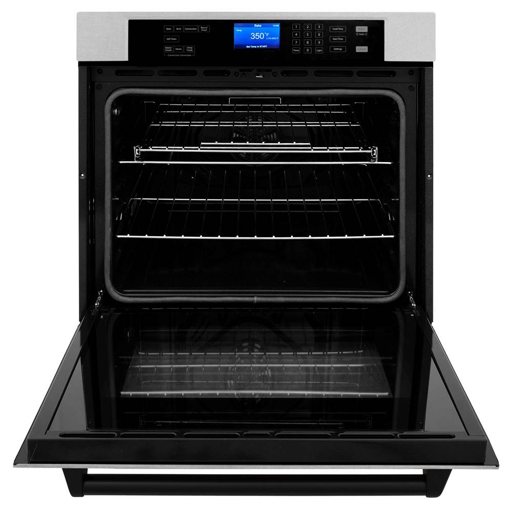 30'' Autograph Edition Single Wall Oven with Self Clean and True Conection in DuraSnow Stainless Steel and Champagne Bronze