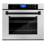 Z-Line - 30'' Autograph Edition Single Wall Oven with Self Clean and True Conection in DuraSnow Stainless Steel and Matte Black - Matte Black