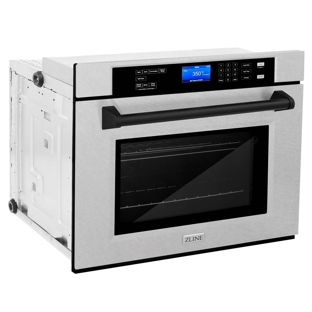 30'' Autograph Edition Single Wall Oven with Self Clean and True Conection in DuraSnow Stainless Steel and Champagne Bronze