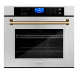 Z-Line - 30'' Autograph Edition Single Wall Oven with Self Clean and True Conection in DuraSnow Stainless Steel and Champagne Bronze - Champagne Bronze