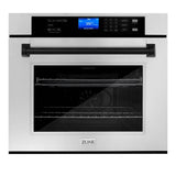 Z-Line - 30'' Autograph Edition Single Wall Oven with Self Clean and True Conection in Stainless Steel and Matte Black - Matte Black