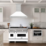 48'' DuraSnow Stainless Steel Range Hood with White Matte Shell (8654SNX-WM48)