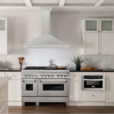 48'' DuraSnow Stainless Steel Range Hood with Stainless Steel Handle
