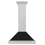 30'' DuraSnow Stainless Steel Range Hood with Black Matte Shell and Stainless Steel Handle