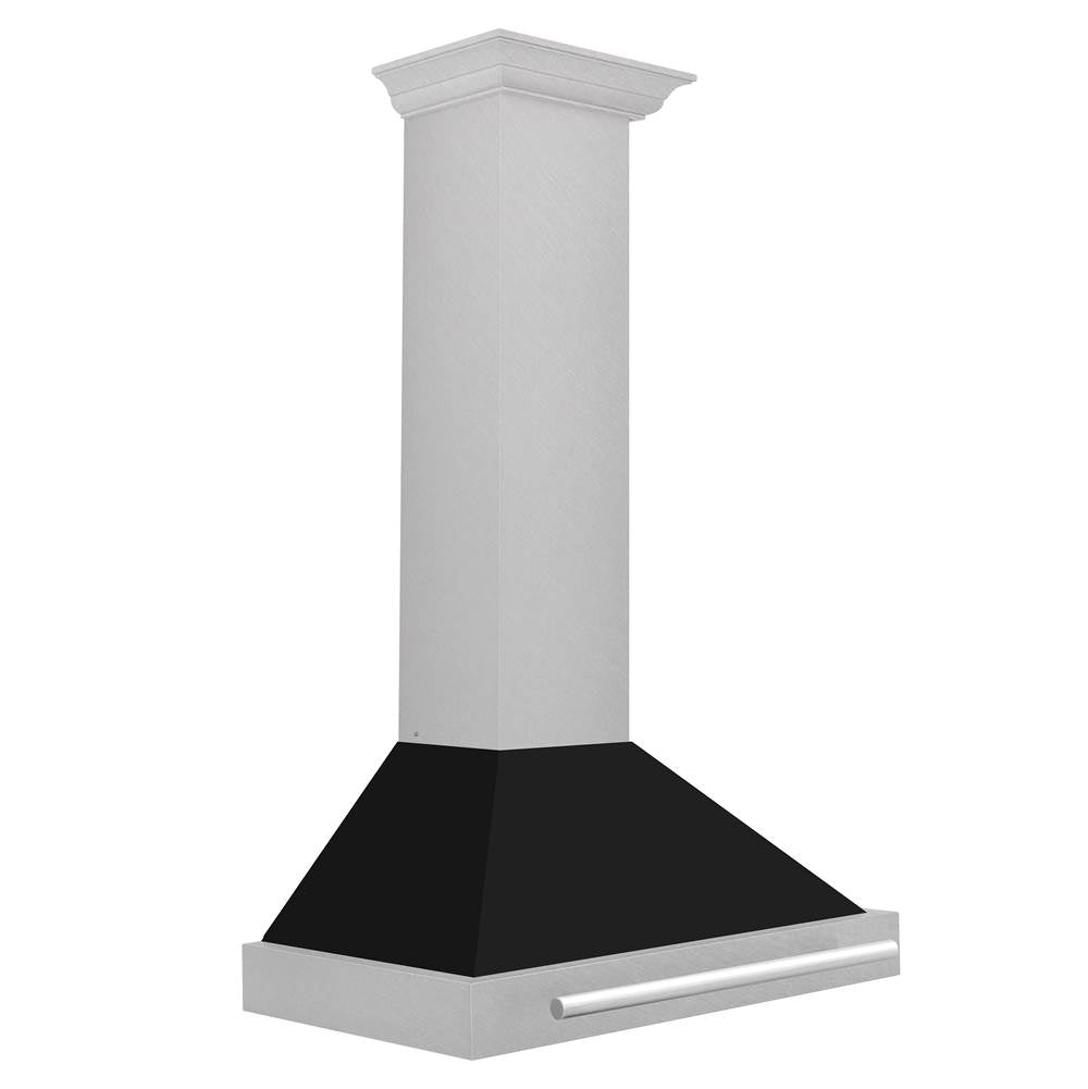30'' DuraSnow Stainless Steel Range Hood with Black Matte Shell and Stainless Steel Handle