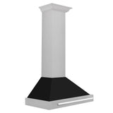 30'' DuraSnow Stainless Steel Range Hood with Black Matte Shell and Stainless Steel Handle