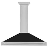48'' DuraSnow Stainless Steel Range Hood with Black Matte Shell and Stainless Steel Handle
