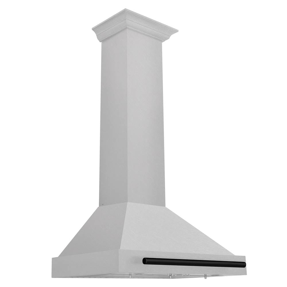 Z-Line - 30'' Autograph Edition DuraSnow Stainless Steel Range Hood with DuraSnow Stainless Steel Shell and Matte Black Handle - Matte Black